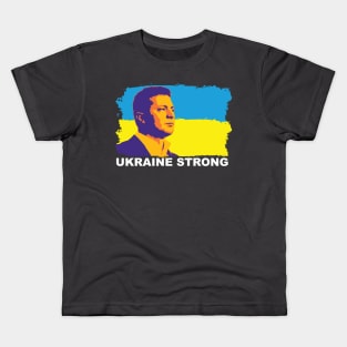 zelensky ukrainr strong Kids T-Shirt